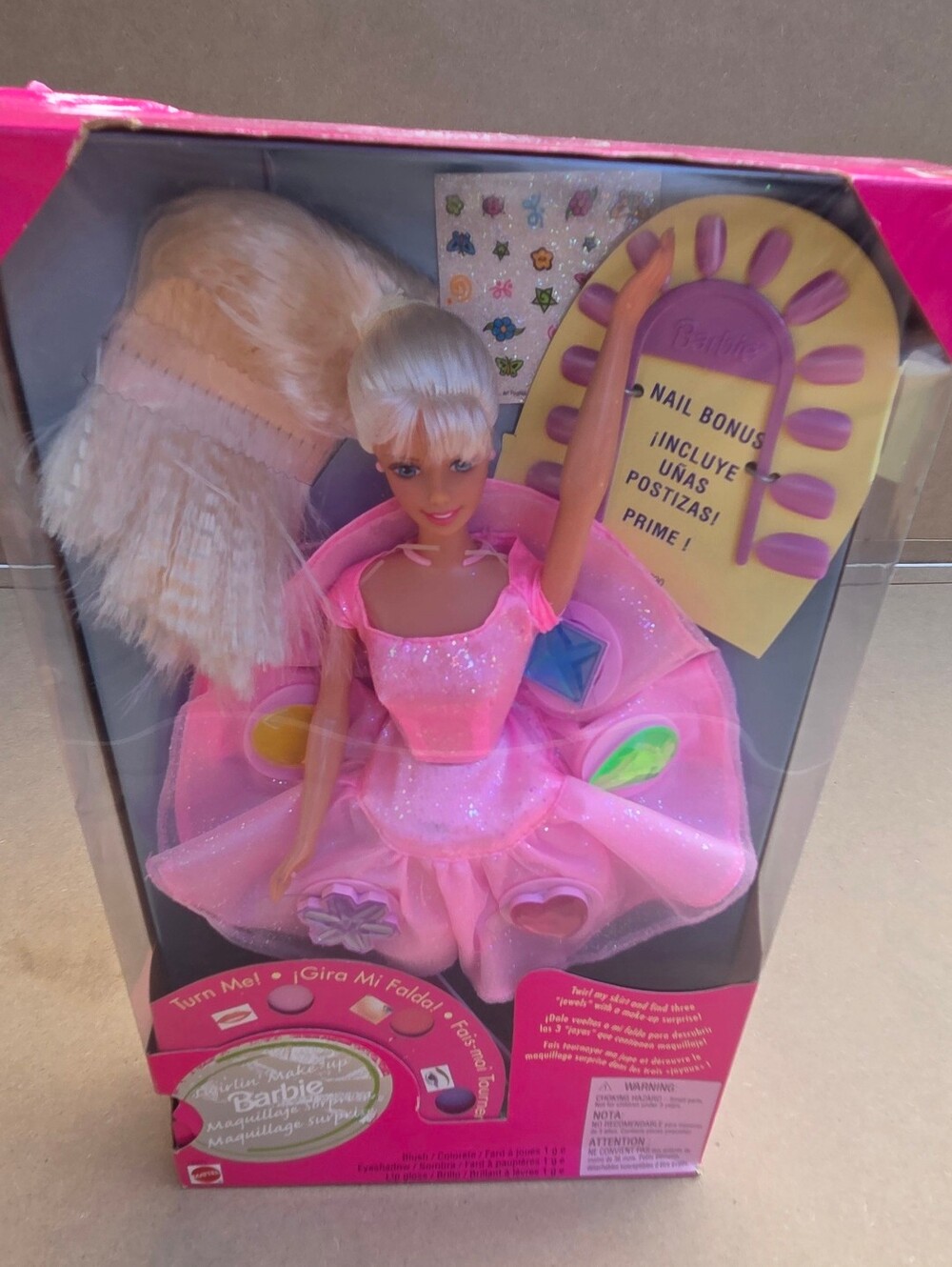 Vintage 1997 Twirlin’ Make-Up Barbie Doll NIB